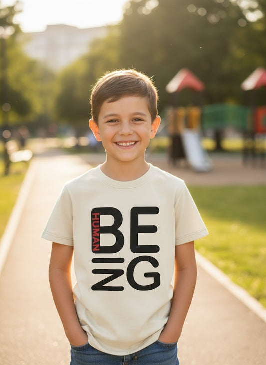 Boys’ “HUMAN BEING” Graphic T-Shirt