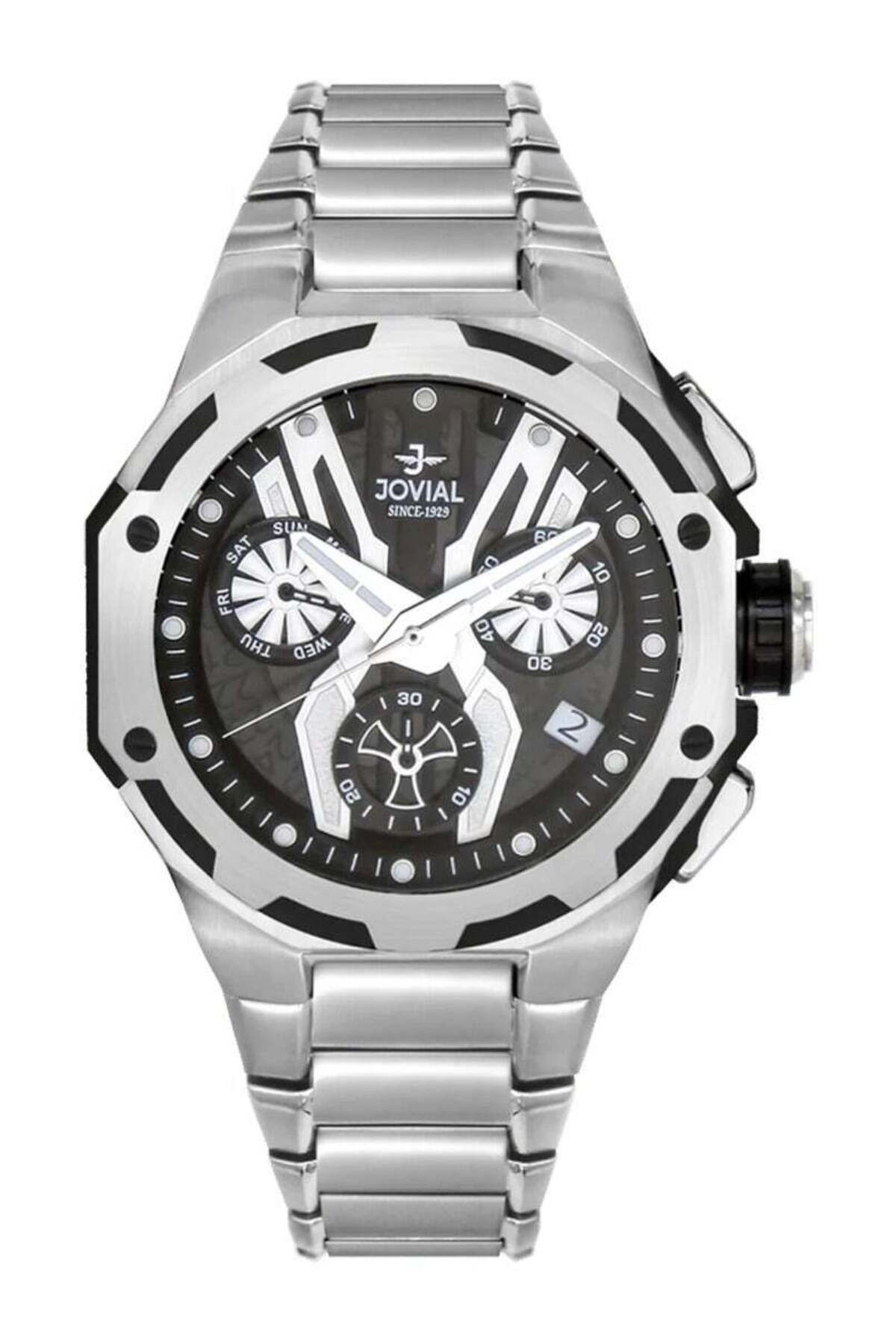 JOVIAL 1534 Men's Watch – 43MM, Stainless Steel Band, Elegant Design - 1534 GSMC 03 E