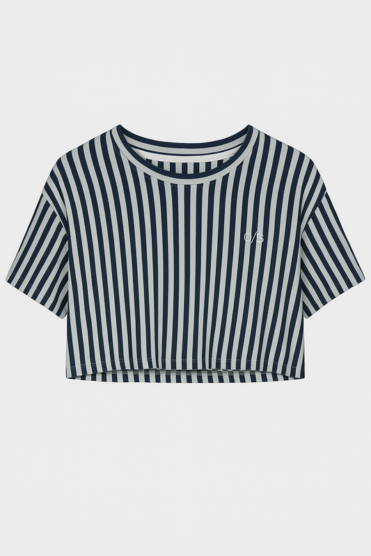 Black & White Striped Two-Piece Set