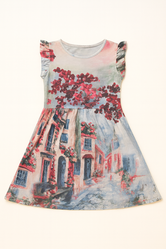 Girls’ Artistic Printed Flutter