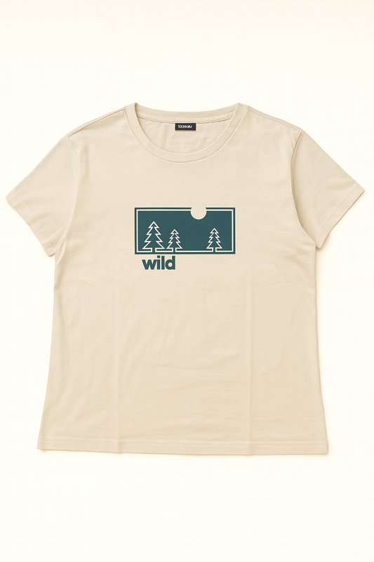 Beige “Wild” Graphic T-Shirt