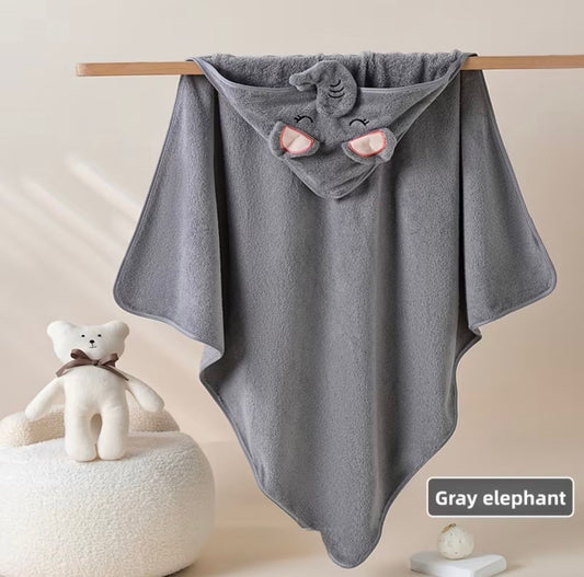 Baby Hooded Elephant Bath Towel