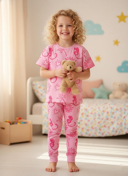 Girls’ Two-Piece Printed Pajama Set