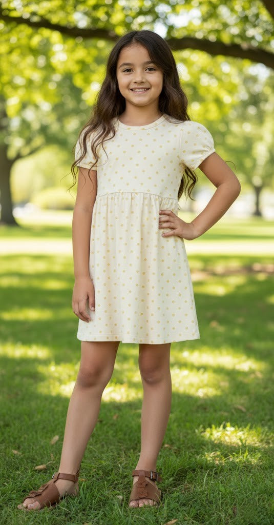 Girls’ Polka Dot Casual Dress