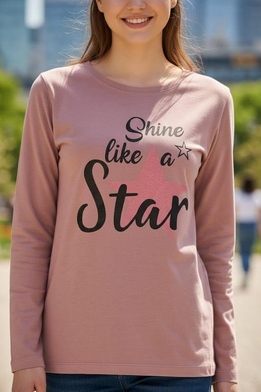 Women’s Mauve Long Sleeve T-Shirt