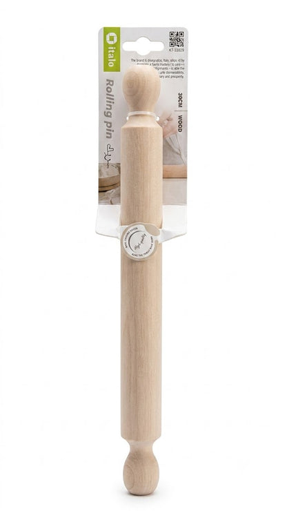 Premium Wooden Rolling Pin – 30 cm