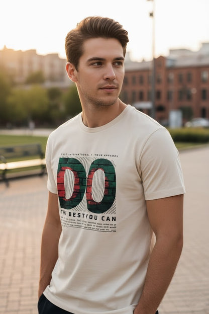 Beige “DO The Best You Can” Graphic T-Shirt