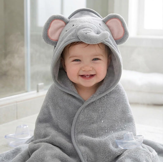 Baby Hooded Elephant Bath Towel