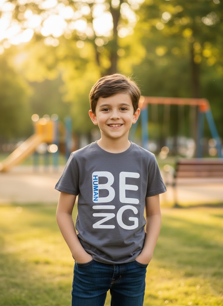 Boys’ “HUMAN BEING” Graphic T-Shirt
