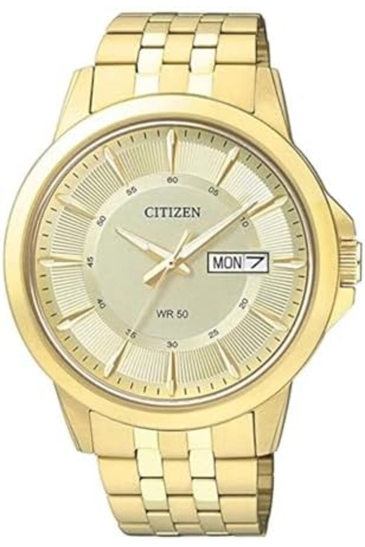 Men's Quartz Watch, Analog Display And Stainless Steel Strap