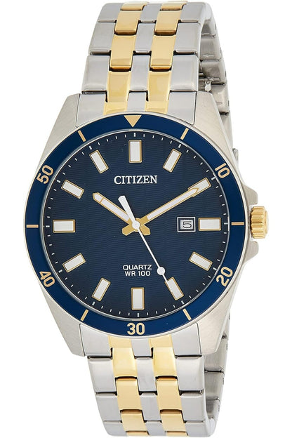 Mens Quartz Watch, Analog Display and Stainless Steel Strap - BI5054-53L, Silver