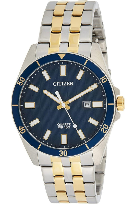 Mens Quartz Watch, Analog Display and Stainless Steel Strap - BI5054-53L, Silver