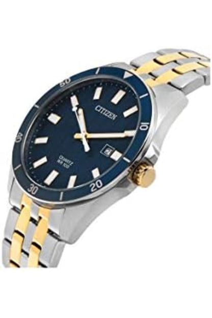 Mens Quartz Watch, Analog Display and Stainless Steel Strap - BI5054-53L, Silver