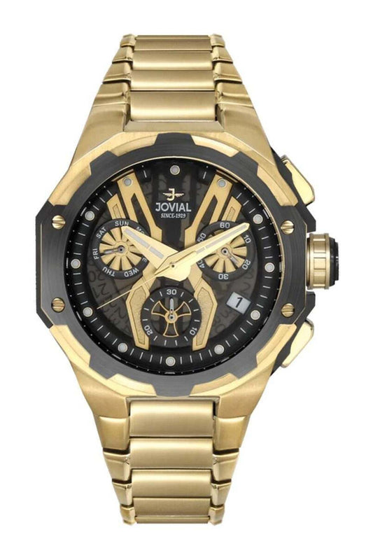 JOVIAL 1534 Men's Watch – 43MM, Stylish Stainless Steel Band - 1534 GGMC 09 E