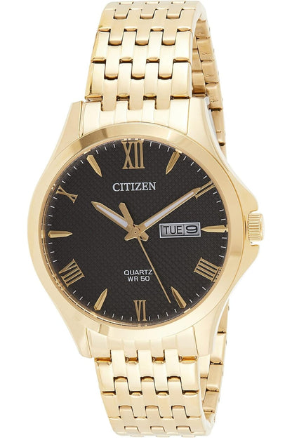 Mens Quartz Watch, Analog Display And Stainless Steel Strap