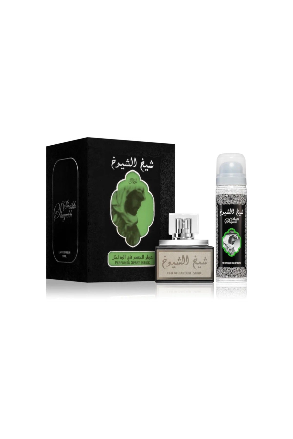 عطر لطافة شيخ الشيوخ او دي بيرفيوم 50 مل + مزيل عرق 50 مل بالداخل