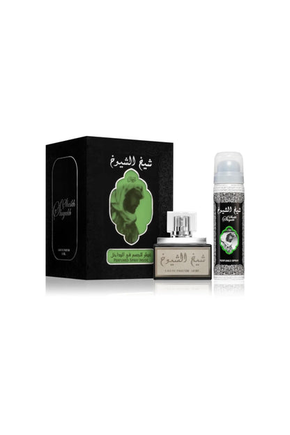 عطر لطافة شيخ الشيوخ او دي بيرفيوم 50 مل + مزيل عرق 50 مل بالداخل