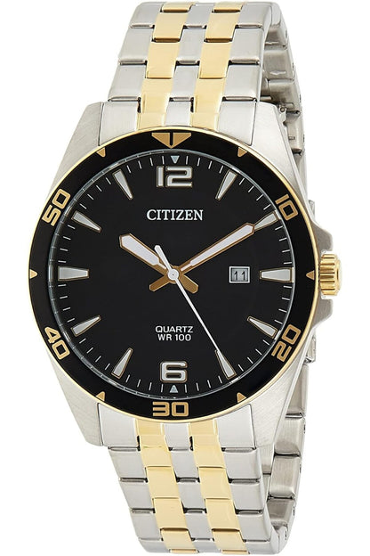 Mens Quartz Watch, Analog Display and Stainless Steel Strap