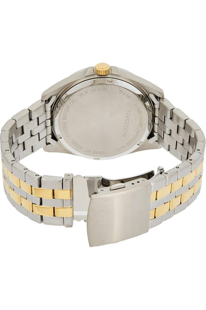 Mens Quartz Watch, Analog Display and Stainless Steel Strap - BI5054-53L, Silver