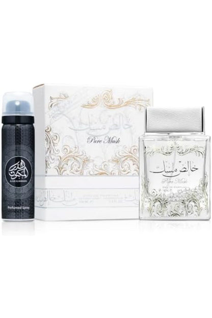 عطر بيور مسك او دي بارفان للجنسين، 100 مل مع مزيل عرق 50 مل