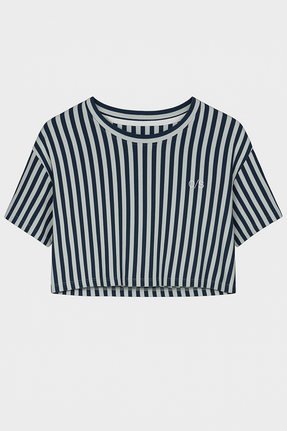 Black & White Striped Two-Piece Set