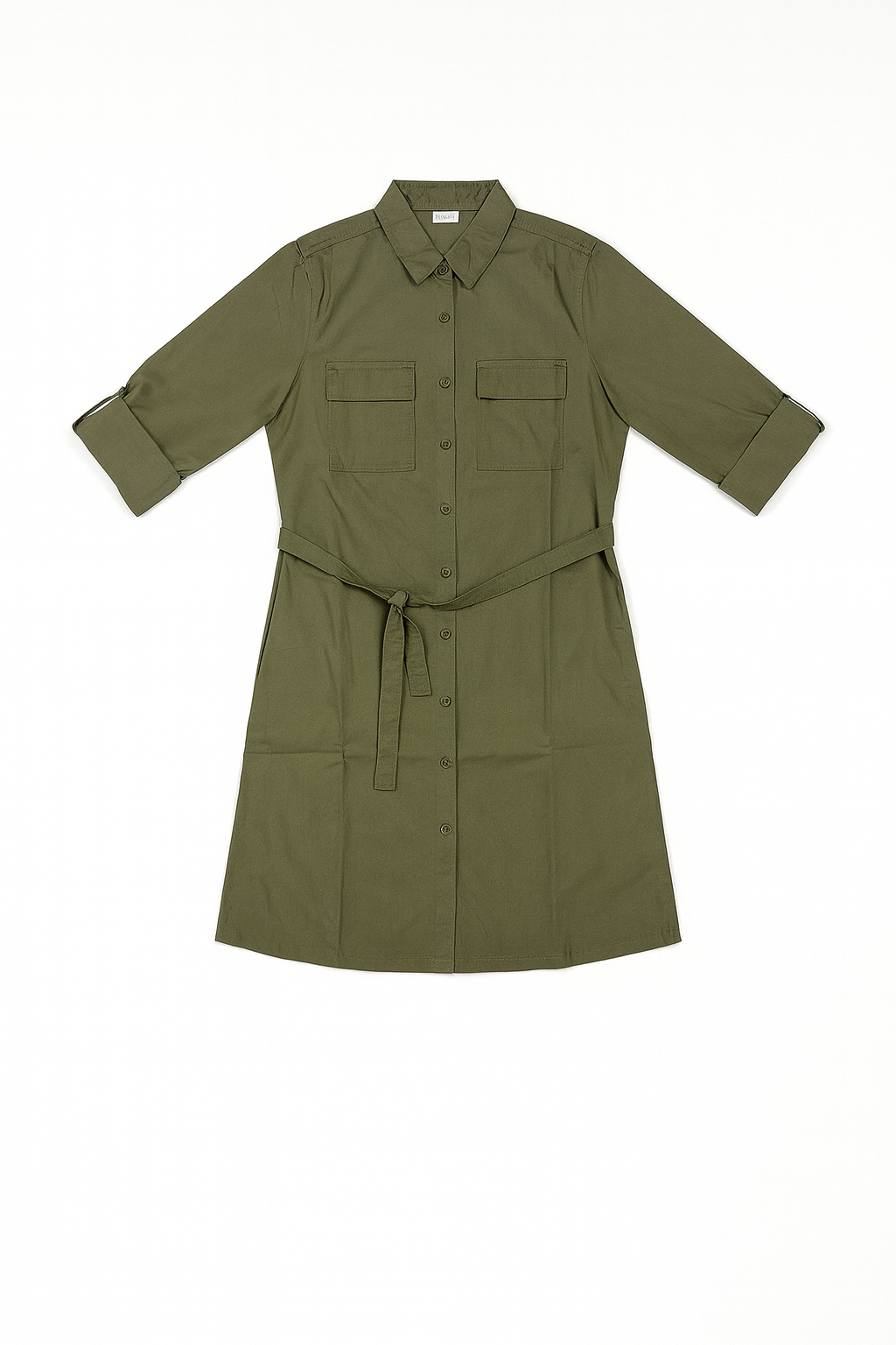 Women’s Shirt Dress – Long Sleeve with Belted Waist