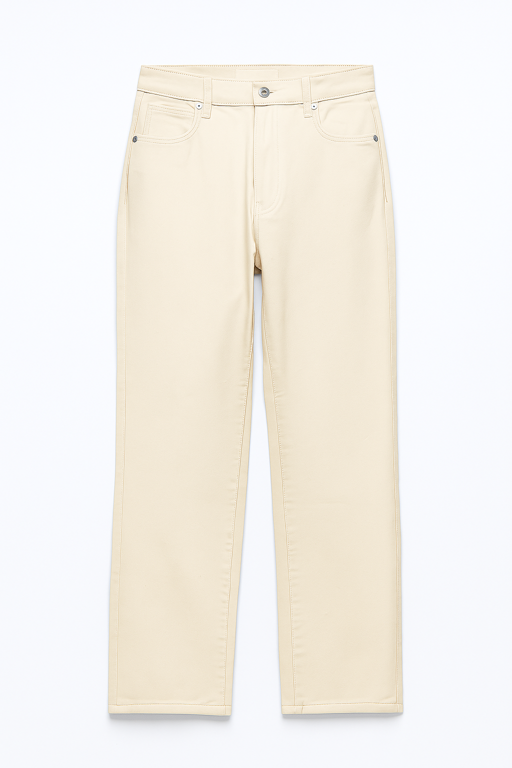 Beige Straight-Fit Women's Jeans