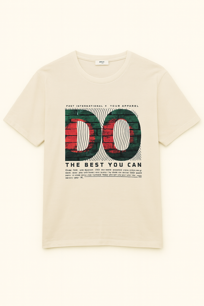 Beige “DO The Best You Can” Graphic T-Shirt
