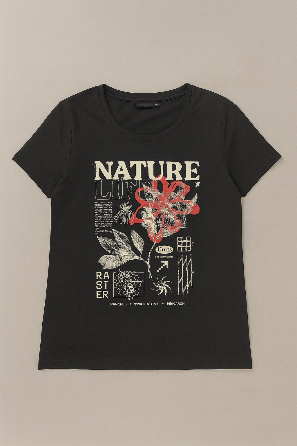 Women’s Black T-Shirt – “Nature Life”