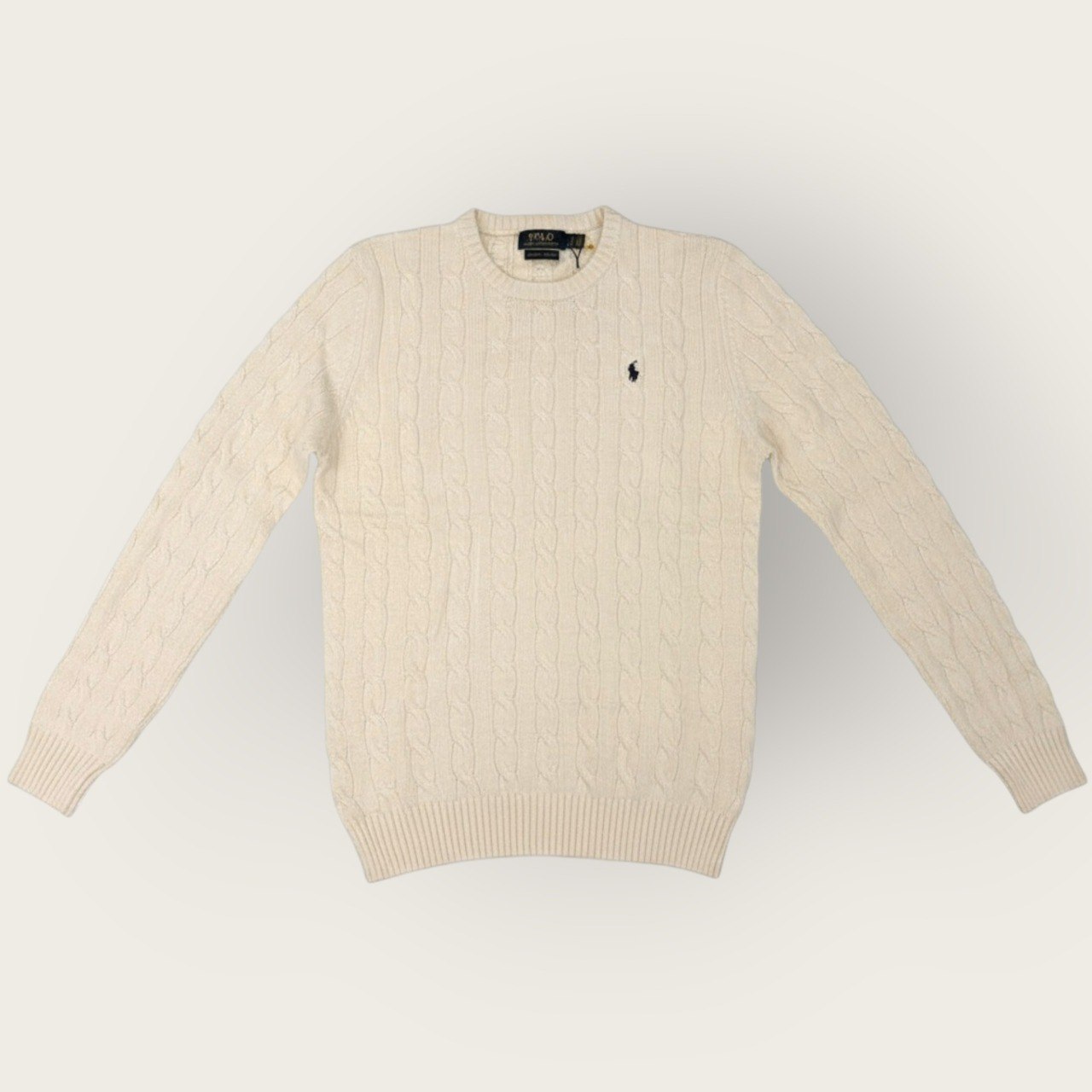 Unisex Off-White & Navy Polo Sweater