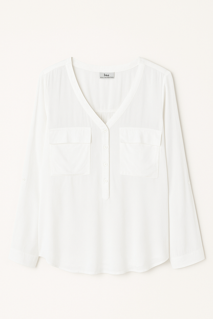 Women’s V nick long-sleeve blouse