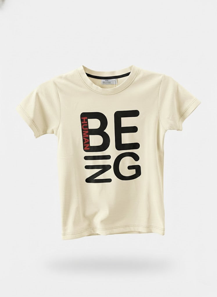 Boys’ “HUMAN BEING” Graphic T-Shirt
