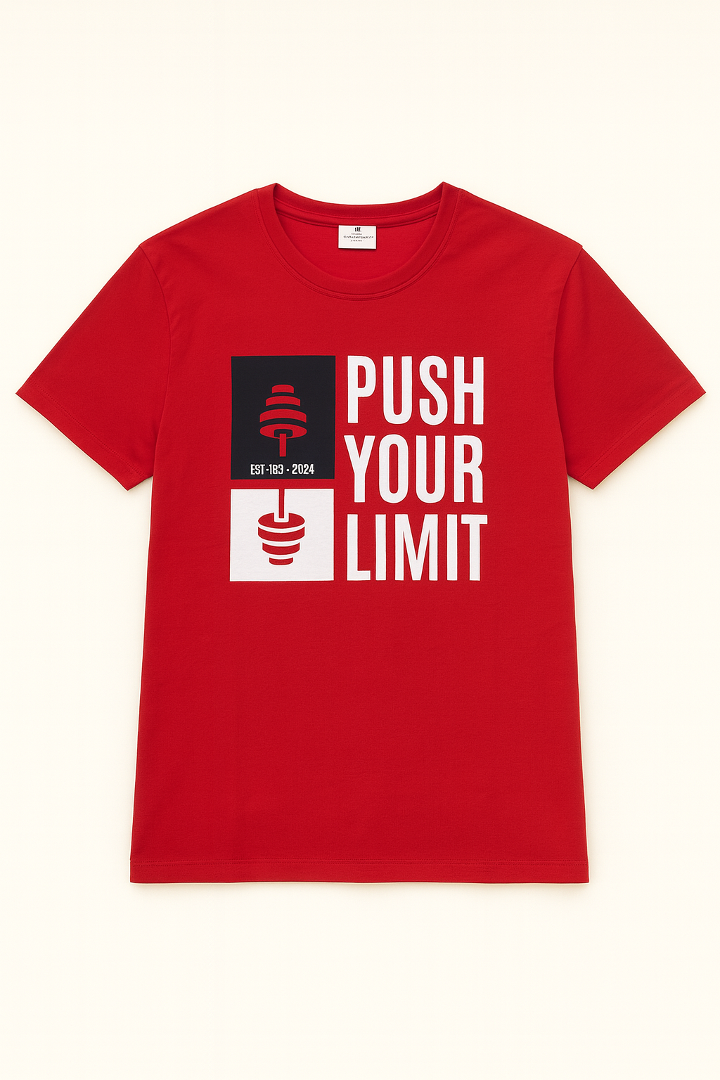 Red “Push Your Limit” Graphic T-Shirt