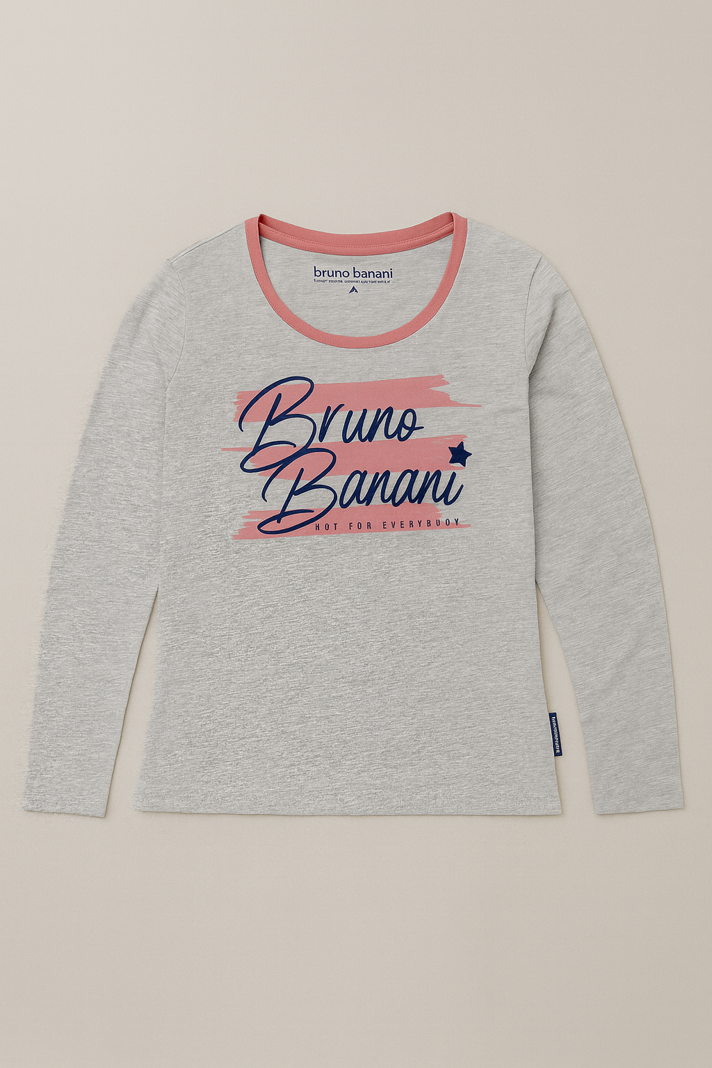 Women’s Light Grey Long Sleeve T-Shirt – Bruno Banani Print