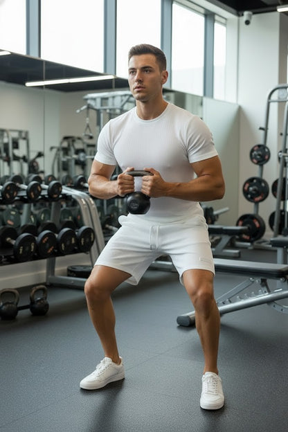 White Sport Set – Short Sleeve T-Shirt & Shorts