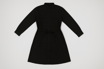 Women’s Shirt Dress – Long Sleeve with Belted Waist