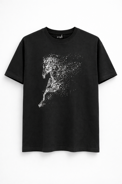 Abstract Horse Graphic T-Shirt