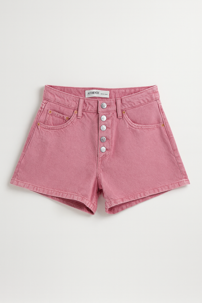 Women’s High-Waist Pink Denim Shorts