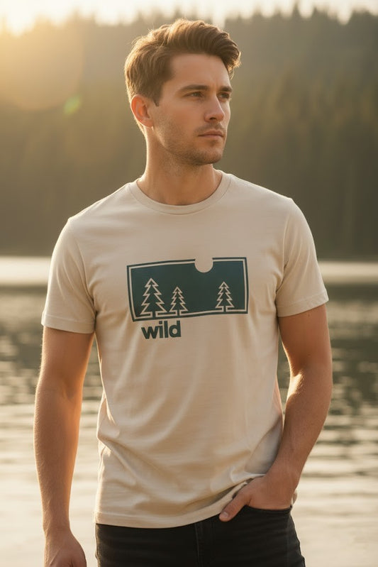 Beige “Wild” Graphic T-Shirt