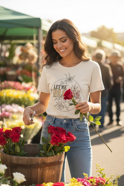 Women’s “Let Me Bloom” Short Sleeve T-Shirt