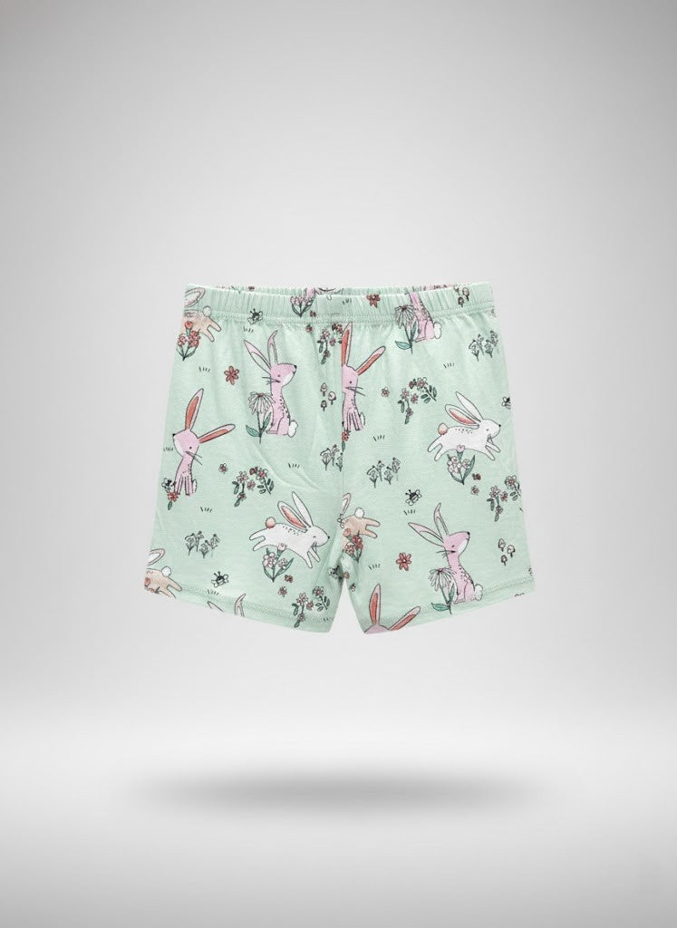 Girls’ Two-Piece Bunny Print Pajama Set