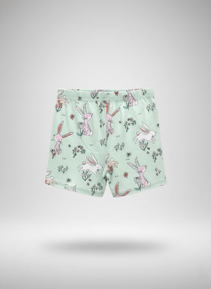 Girls’ Two-Piece Bunny Print Pajama Set
