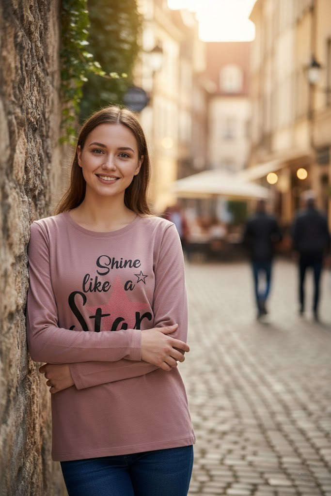 Women’s Mauve Long Sleeve T-Shirt