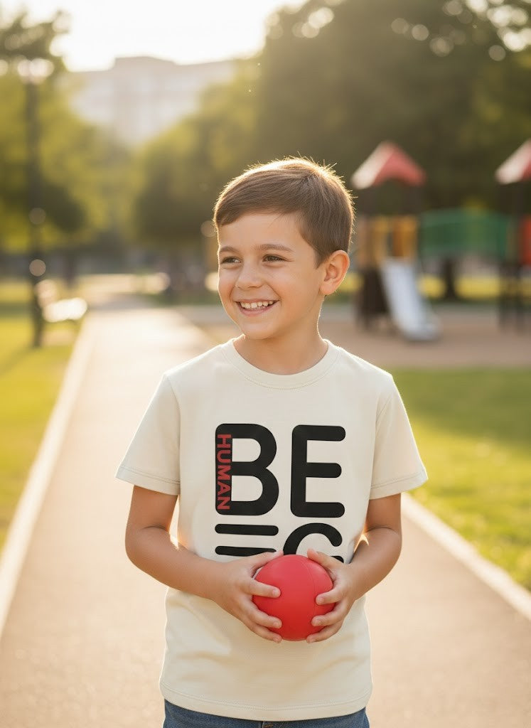 Boys’ “HUMAN BEING” Graphic T-Shirt