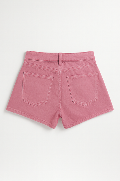 Women’s High-Waist Pink Denim Shorts