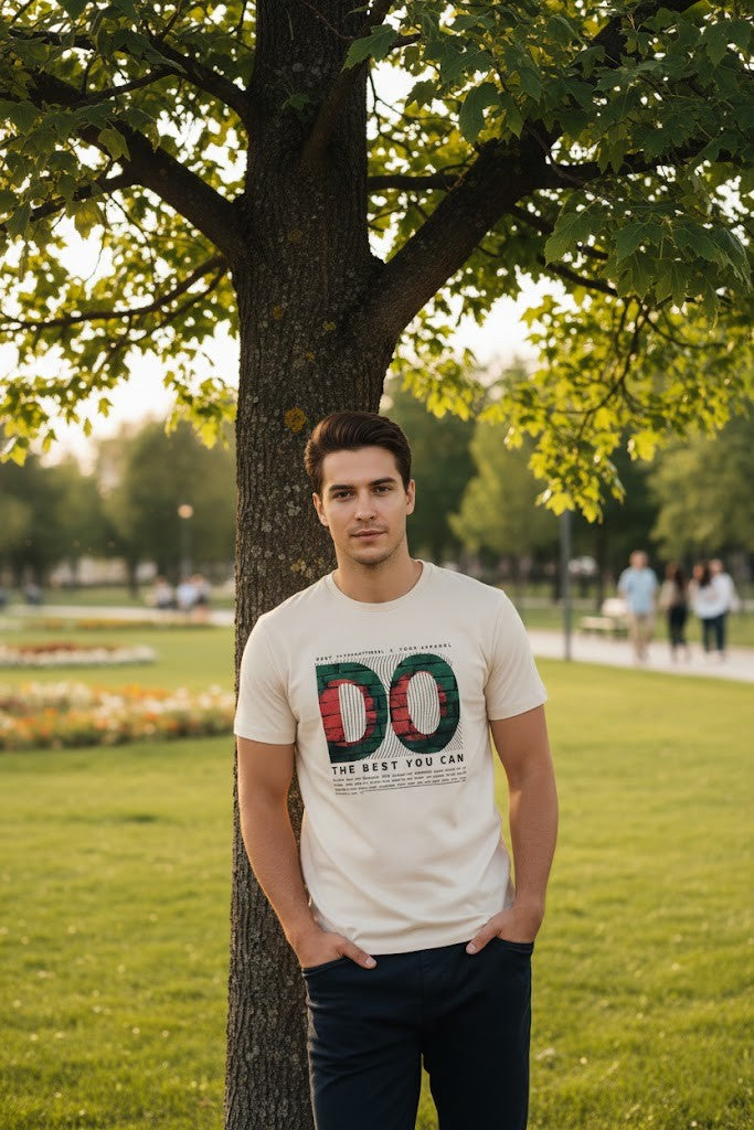 Beige “DO The Best You Can” Graphic T-Shirt