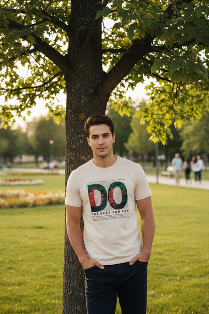 Beige “DO The Best You Can” Graphic T-Shirt