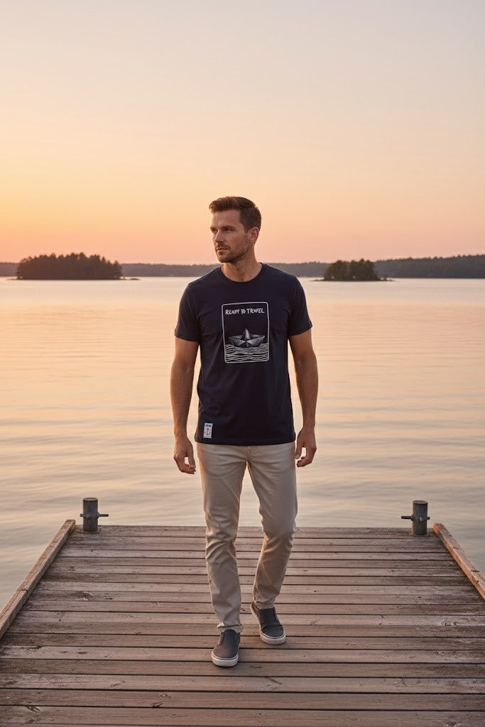 Black “Ready To Travel” Graphic T-Shirt