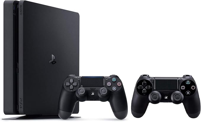 Renewed Sony PlayStation 4 Slim 500GB Console | 2 DualShock Wireless Controllers