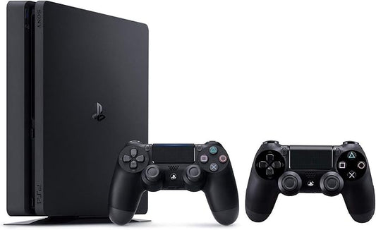 Renewed Sony PlayStation 4 Slim 500GB Console | 2 DualShock Wireless Controllers